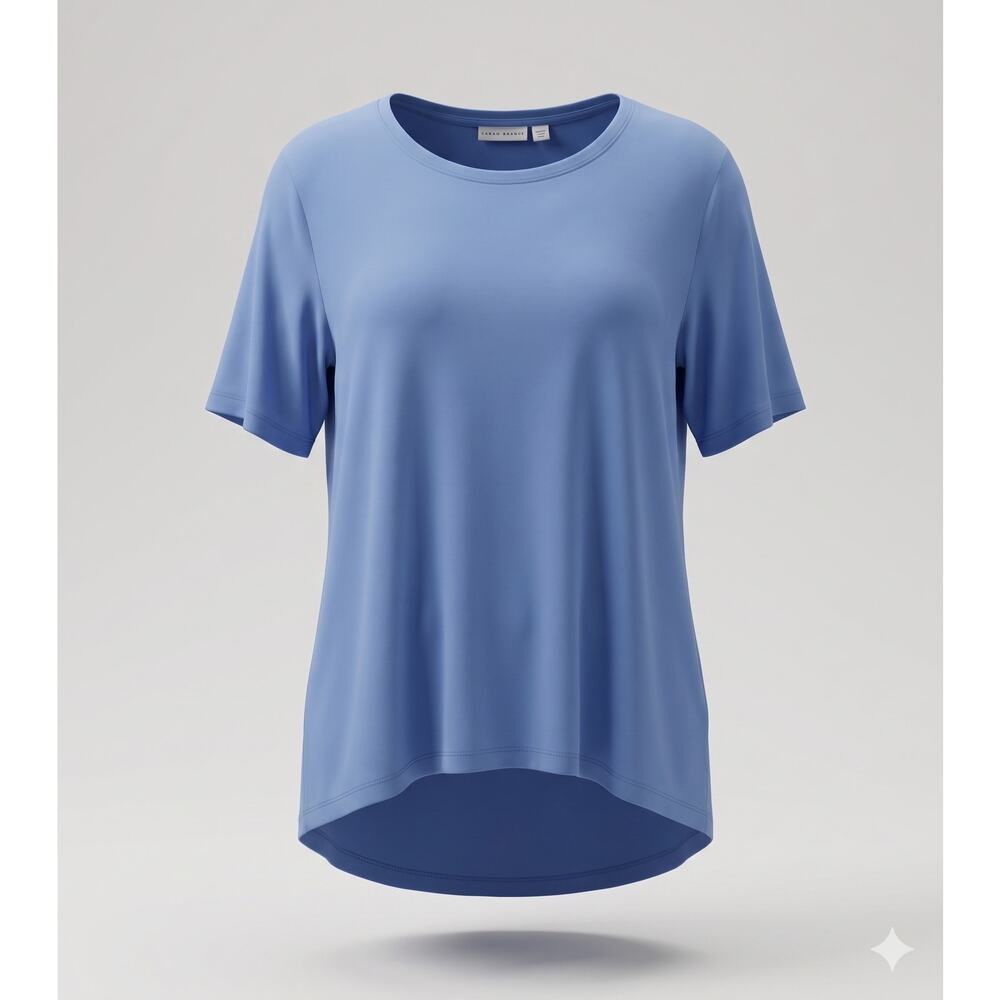 Susan Graver Womens 1XP Modest Coastal Minimalist Liquid Knit High Low‎ Tunic